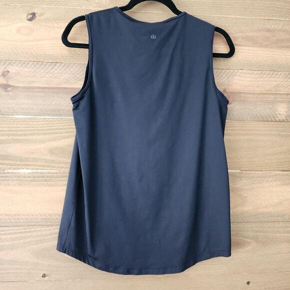 Lululemon black tank mesh V round‎ neck womens size 4 - Picture 3 of 5
